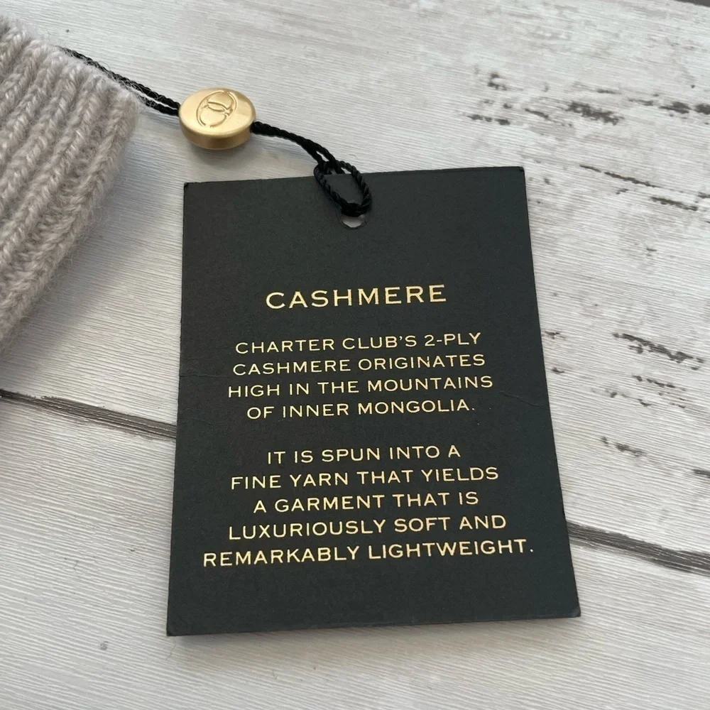 Charter Club Women's Cashmere Touch Gloves, Created for Macy's gray winter fall